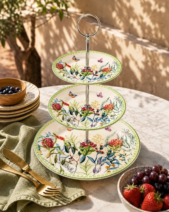 Botanical Garden 3-Tier Cake Stand