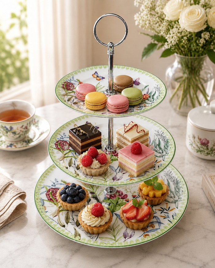 Botanical Garden 3-Tier Cake Stand