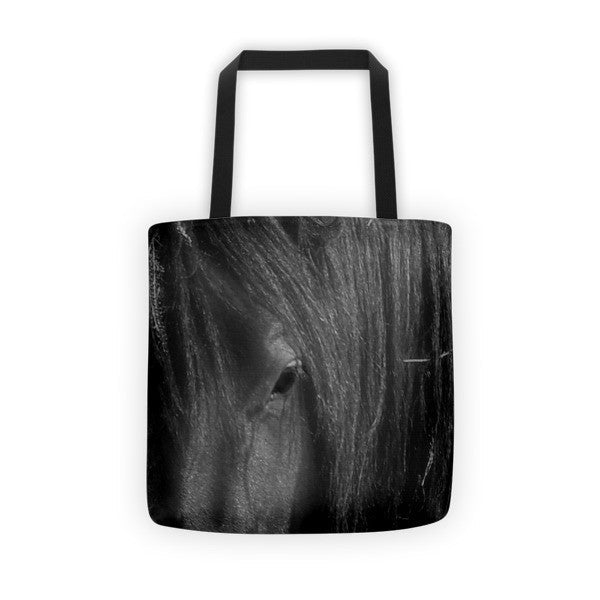 Burgundy in Black Tote bag