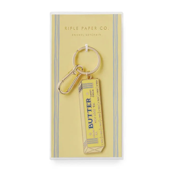 Butter Not Lose 'em Enamel Keychain