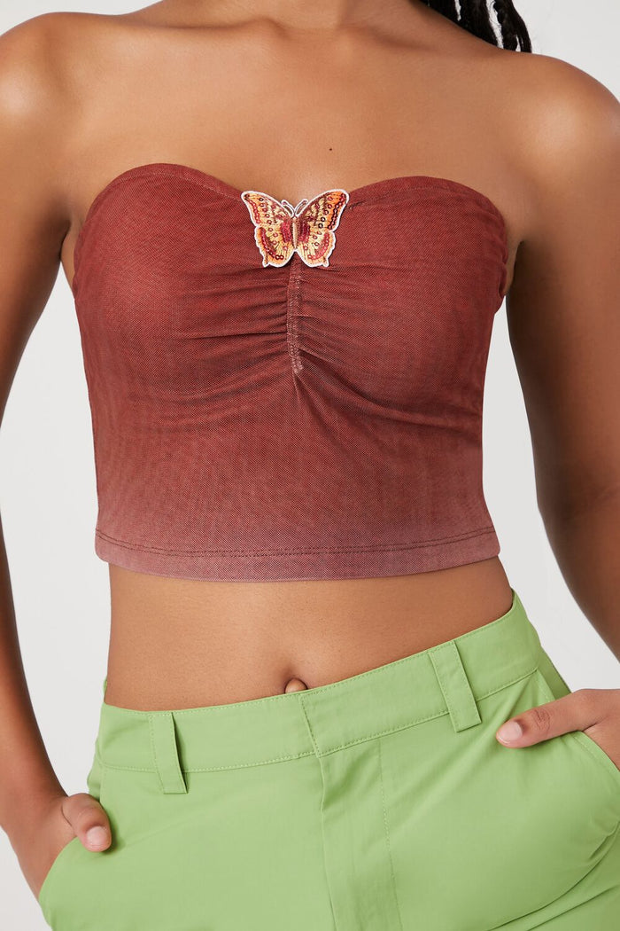 Butterfly Cropped Tube Top