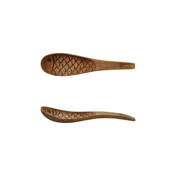 Carved Fish Wood Spoon