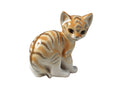 Cat Kitty Red Striped Lomonosov Porcelain Collectible Figurine