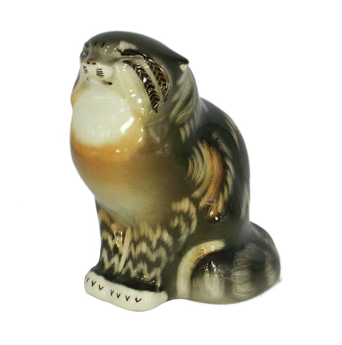 Cat WildCat Lomonosov Porcelain Collectible Figurine