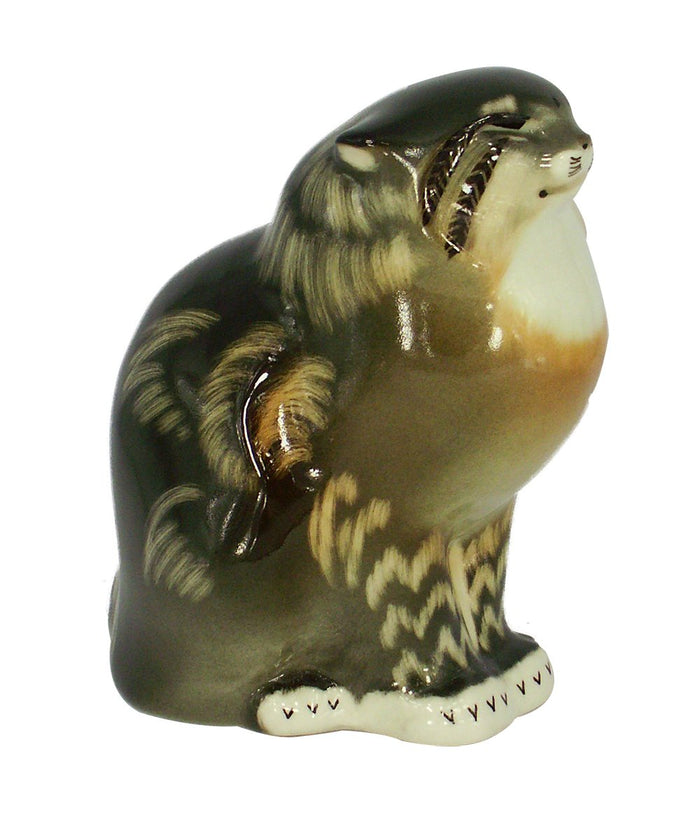 Cat WildCat Lomonosov Porcelain Collectible Figurine