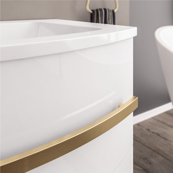 Centa Curved Handle - Brushed Brass