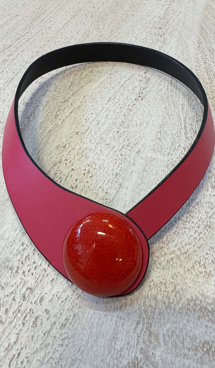 Ceraselle Ceramic Button Necklace - 6 Colours