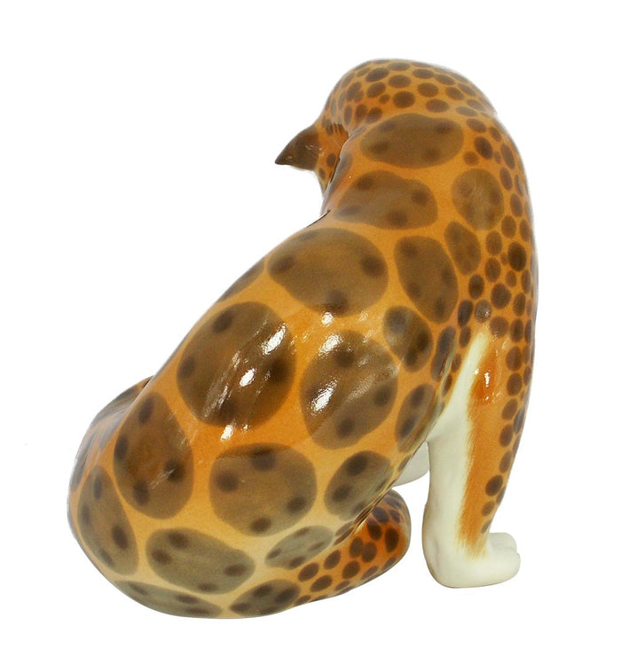 Cheetah Leopard Panther Lomonosov Porcelain Collectible Figurine