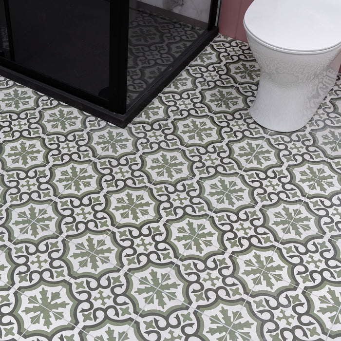Chelsea Eden 45 x 45cm Porcelain Pattern Tile - 1.22 sqm perbox