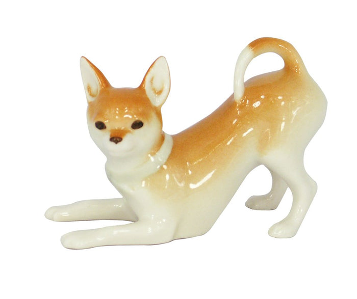 Chihuahua Dog Playing Lomonosov Porcelain Collectible Figurine