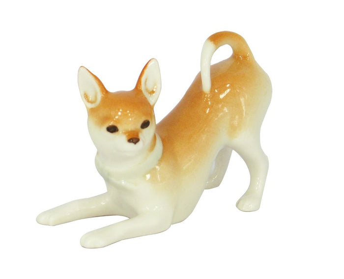 Chihuahua Dog Playing Lomonosov Porcelain Collectible Figurine
