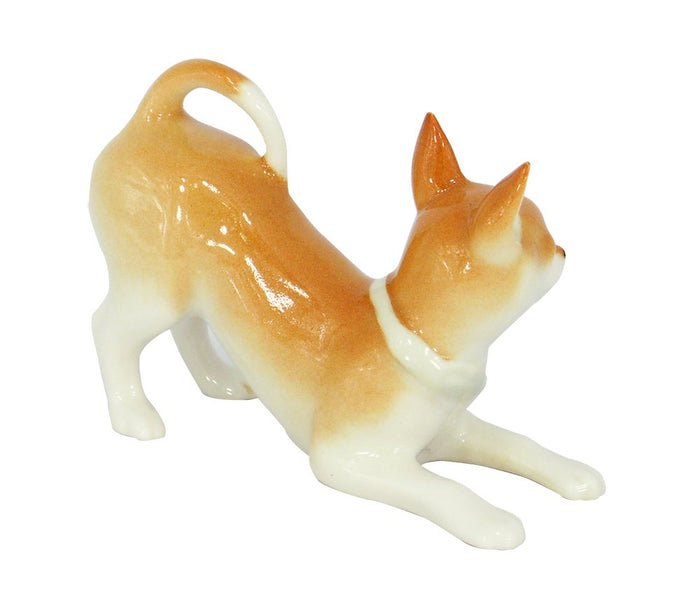 Chihuahua Dog Playing Lomonosov Porcelain Collectible Figurine