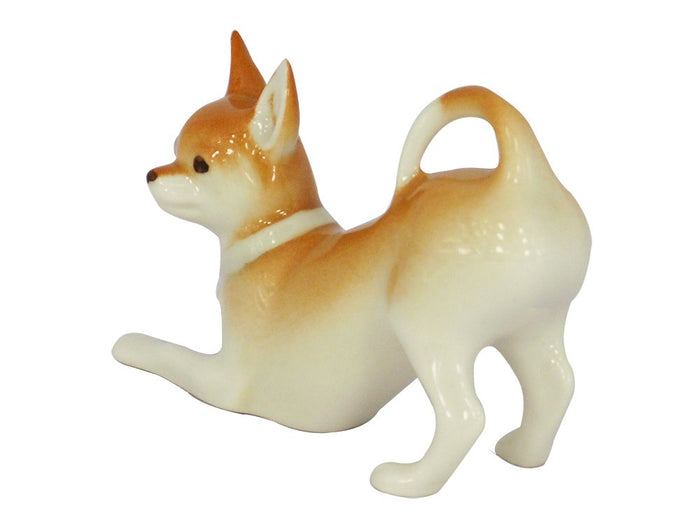 Chihuahua Dog Playing Lomonosov Porcelain Collectible Figurine