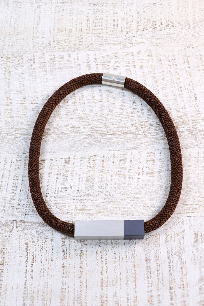 Christina Brampti Chord + Square Tube Necklace - 3 Colours