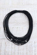 Christina Brampti Silver Accents Rubber Strands Necklace