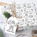 Christmas Cocktails with Santa Fun Doodles Wrapping Paper