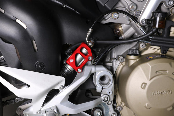 CNC Racing Ducati Rear Brake Master Cylinder Protector Red PR325R