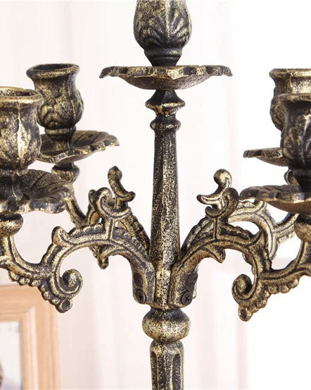 'Constantinople' Cast Iron 5 Arm Candelabra - The Decor Kart