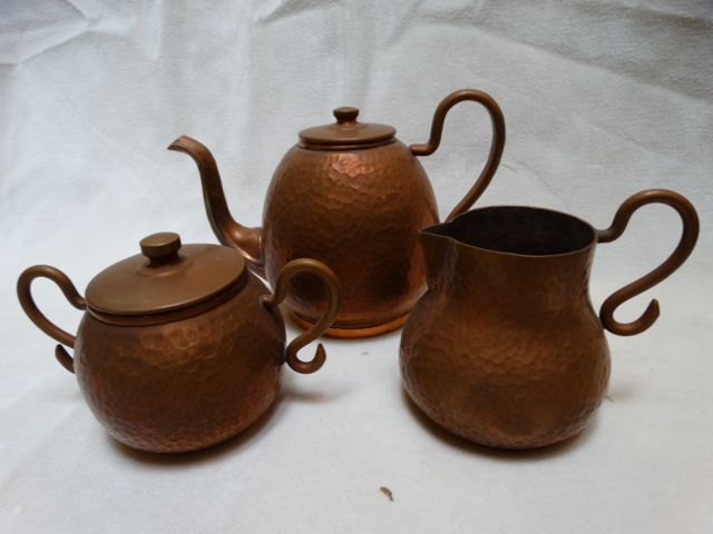 Copper Tea or Cocoa Set