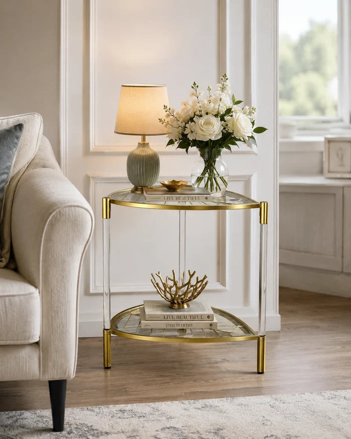 Corner Gleam 2-Tier Table