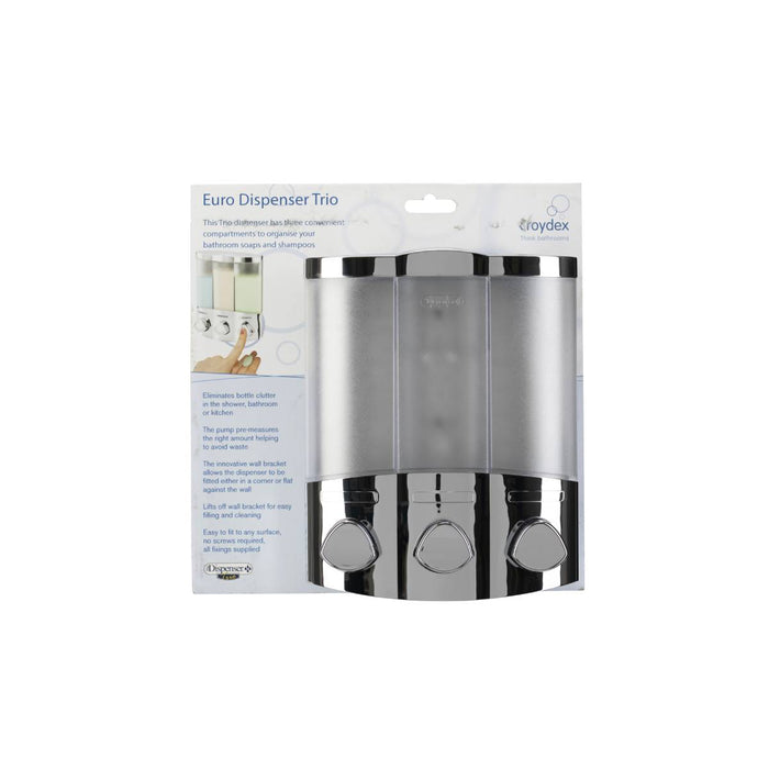 Croydex Euro Dispenser Trio - Chrome