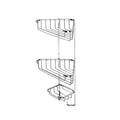 Croydex Stainless Steel Three Tier Corner Basket
