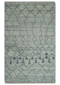 Beni Ourain Hand Woven Ivory and Moroccan Trellis Rug Made with Blended Wool 5x8, 8x10 and 9x12 | UL37 - The Rug Decor
