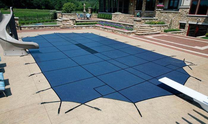 Custom Swimming Pool Winter Safety Cover QUOTE and SAMPLE MATERIALS Mesh & Solid