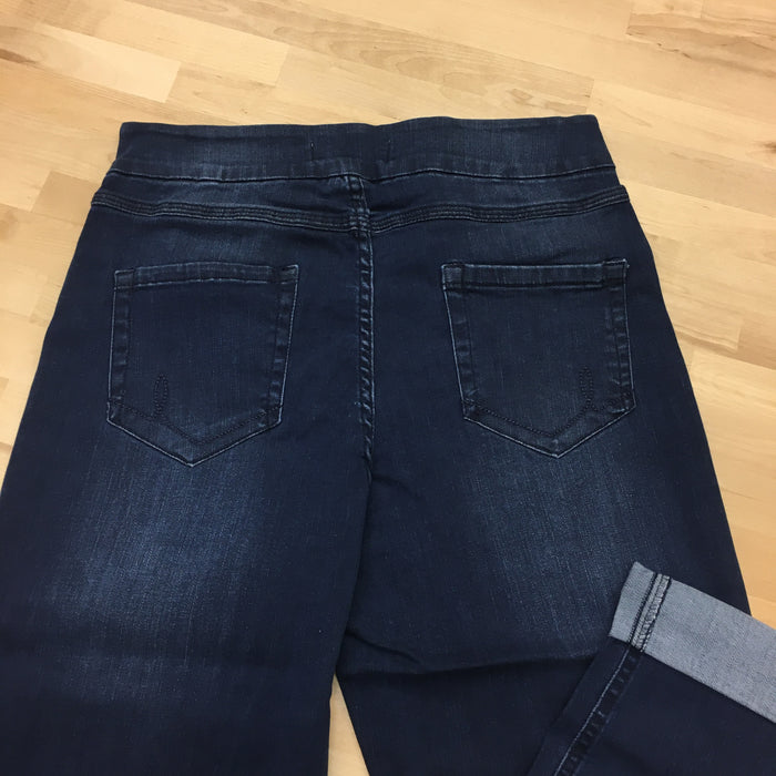 Dirtywash Capri Jeans Pull On, view 4