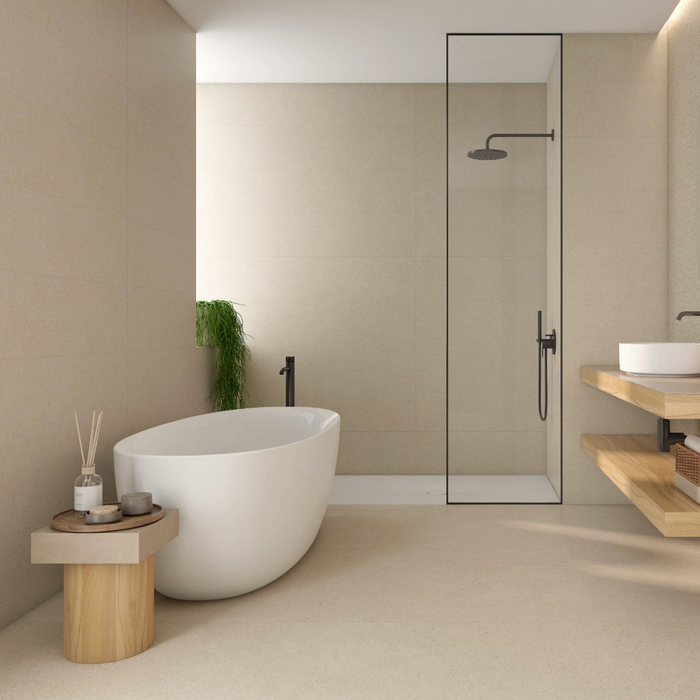 Dolce Beige 30x90cm Rectified White Body Wall Tile - 1.08sqm perbox