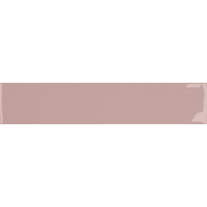 Downtown Glossy Rosa Pink 5 x 25cm Porcelain Wall Tile - 0.75sqm perbox