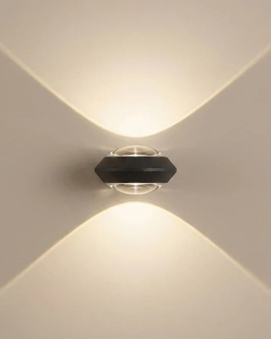 Dual Beam Orb LED Wall Light