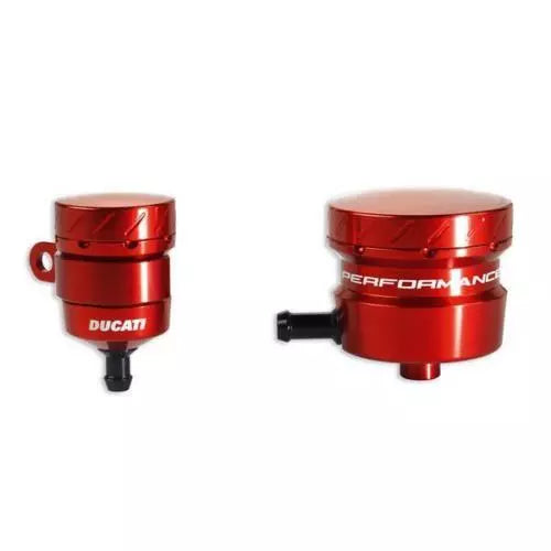 Ducati Panigale Brake & Clutch Reservoir Kit 96180031A – Red NEW Ducati