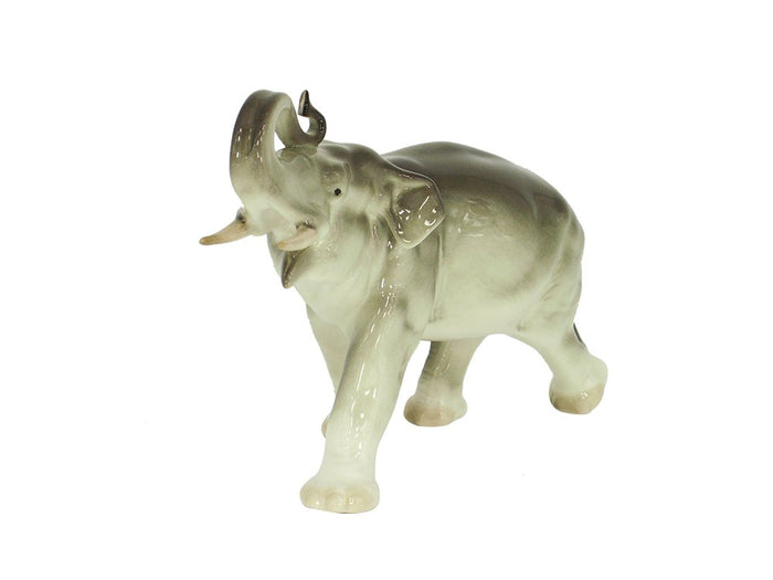 Elephant Running Big Lomonosov Porcelain Collectible Figurine
