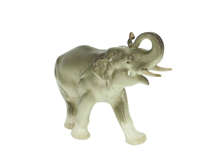 Elephant Running Big Lomonosov Porcelain Collectible Figurine