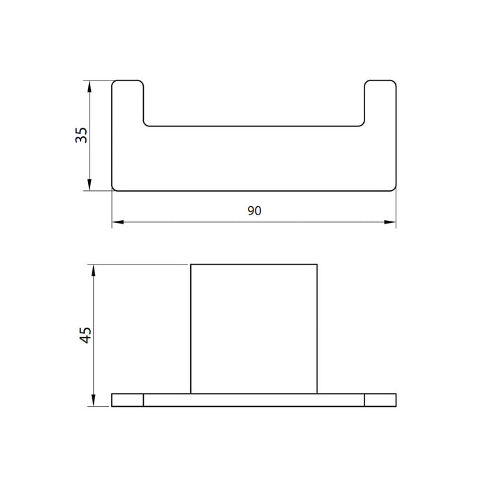 Eliseo Ricci Exclusiv Gunmetal Robe Hook