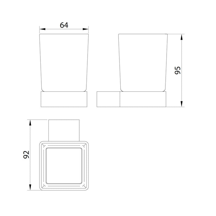 Eliseo Ricci Exclusiv Gunmetal Tumbler Holder