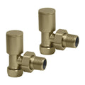 Eliseo Ricci Minimalistic Angled Radiator Valve - Brushed Brass