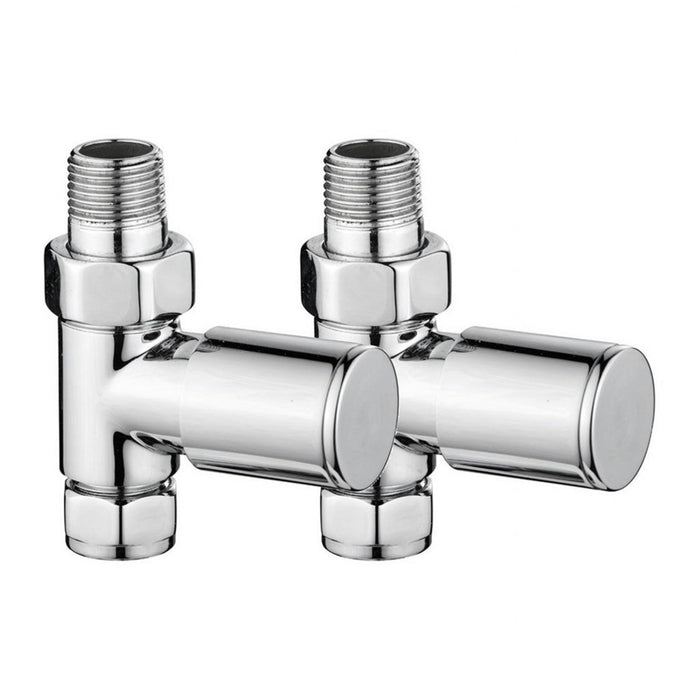 Eliseo Ricci Minimalistic Straight Radiator Valve - Chrome