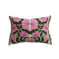 Embroidered Flowers w/ Jute Fringe Pillow