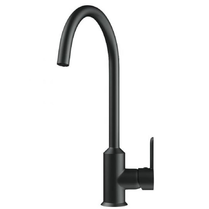Entice Kitchen Sink Mixer with Swivel Spout & Single Lever - Granite Matt Black Finish
