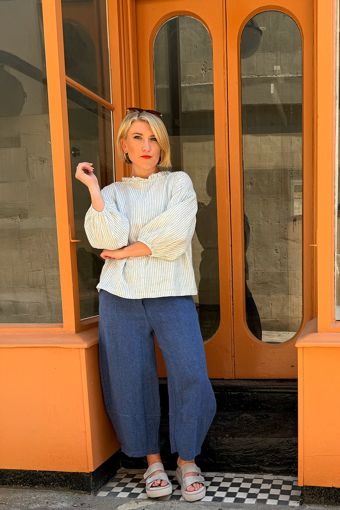 Ewa i Walla Penelope Striped Linen Blouse