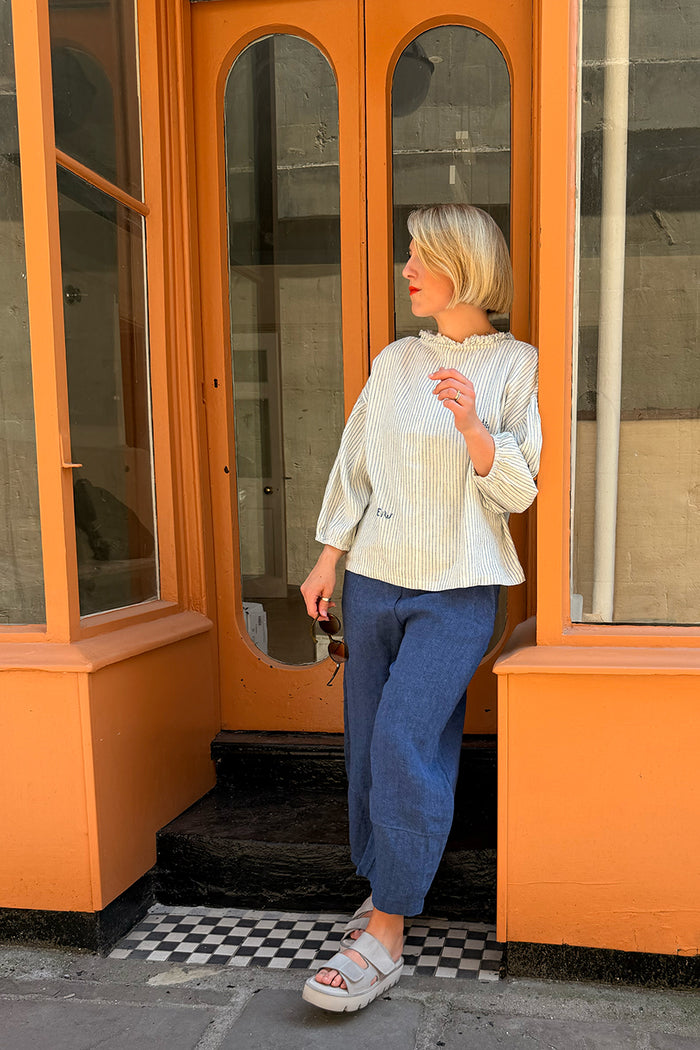 Ewa i Walla Penelope Striped Linen Blouse