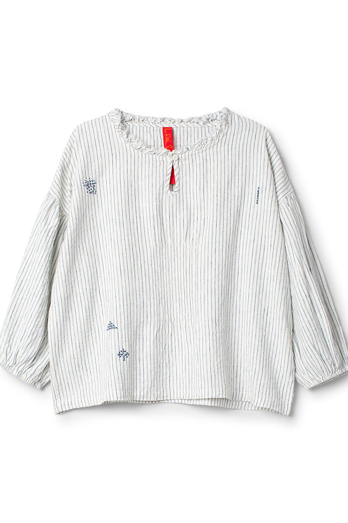 Ewa i Walla Penelope Striped Linen Blouse