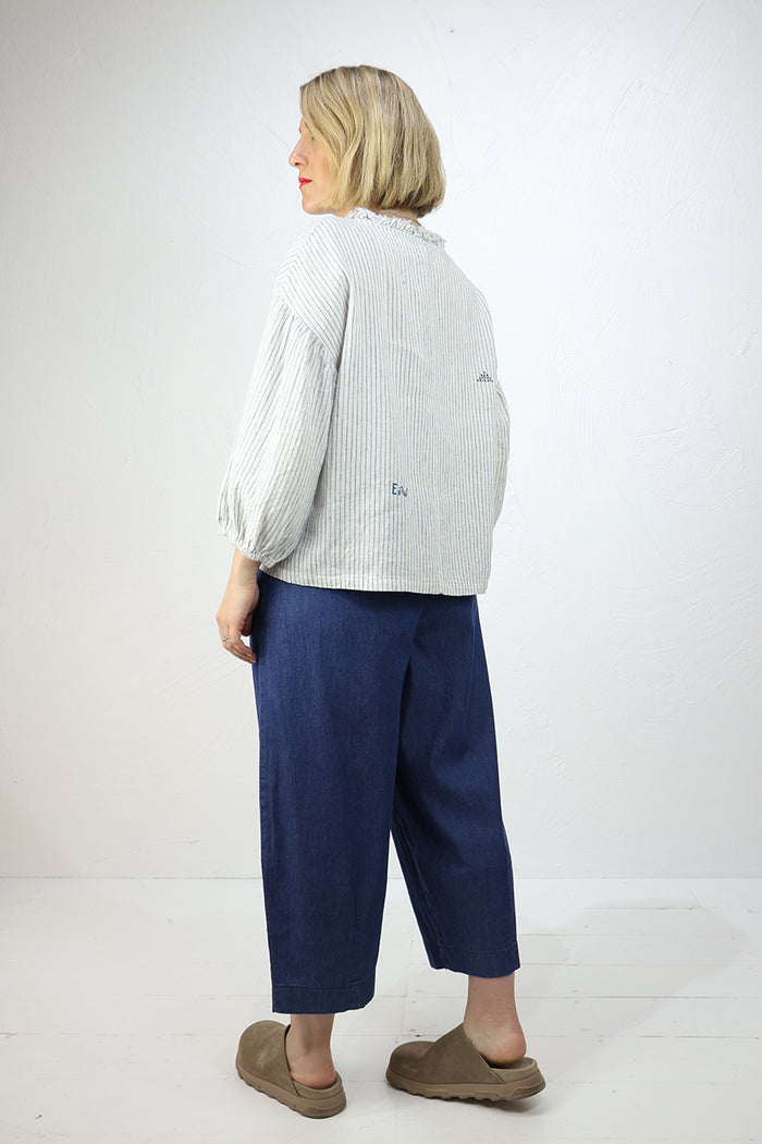 Ewa i Walla Penelope Striped Linen Blouse