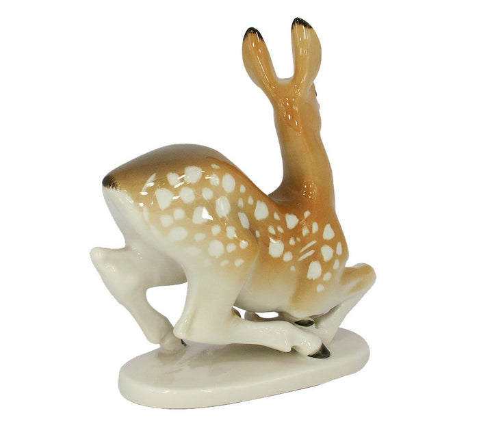 Fallow Deer Doe Lomonosov Porcelain Collectible Figurine