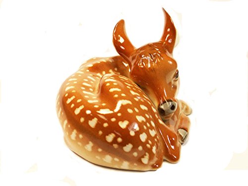 Fawn Baby Young Deer Sleeping Lomonosov Porcelain Figurine