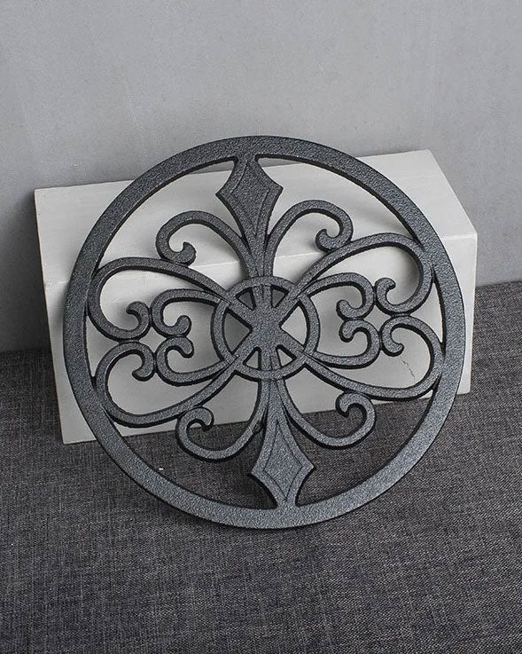 'Fleur De Lis' Cast Iron Trivet - The Decor Kart