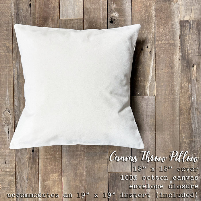 Floral State - Custom Square Canvas Pillow