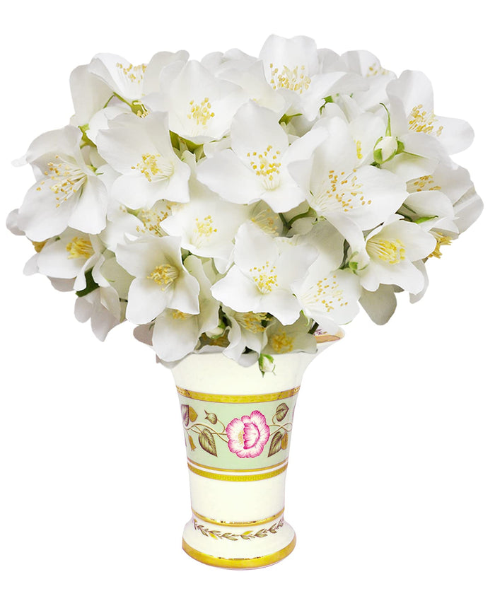 Flower Vase Empire Style Jade Background Lomonosov Porcelain Factory